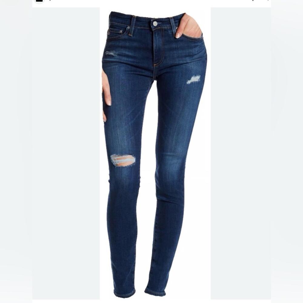 6. AG “The Farrah” High-Rise Skinny Ankle Jeans – Size 25